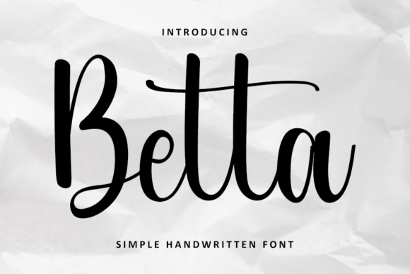 Betta: A Handwritten Font for Elegant Design