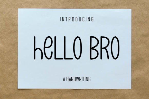 Hello Bro: A Handwritten Font for Creative Expression