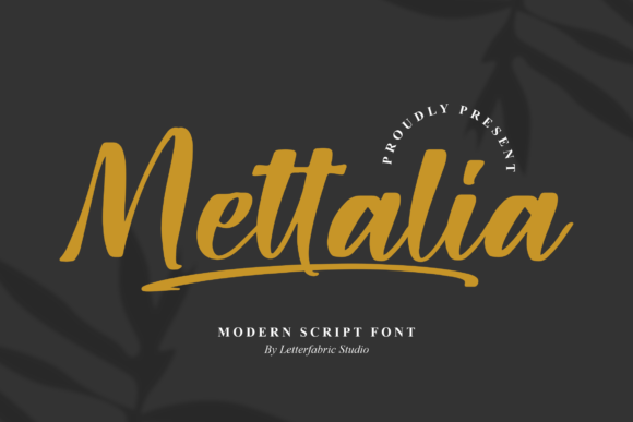 Mettalia: A Bold Script Font for Crafters