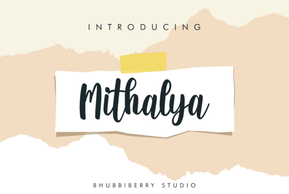 Mithalya: A Handwritten Font for Elegant Design
