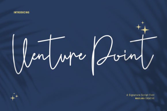 Venture Point Font: Elegant Script for Digital Marketing